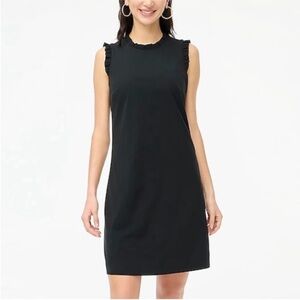 J Crew Fac NWT Petite Sleeveless Ruffleneck Suit Dress Size 6P in Black